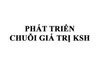 Phát triển chuỗi giá trị KSH