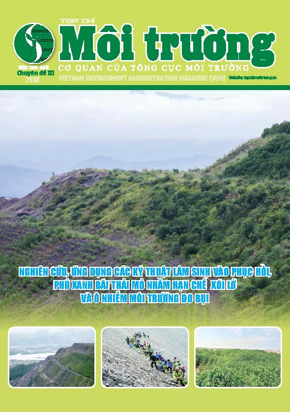 Bìa Tạp chí môi trường - Chuyên đề số 3 năm 2018