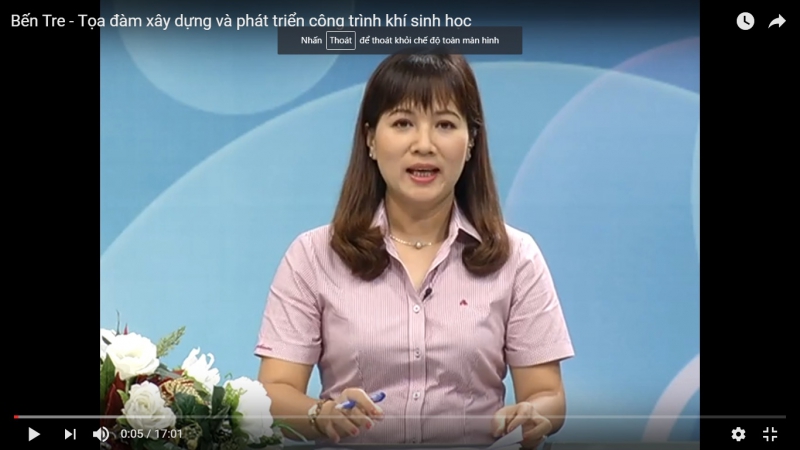 Bến Tre – Tọa đàm xây dựng và phát triển công trình Khí sinh học